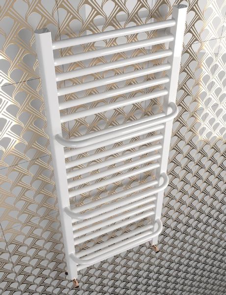 GRZEJNIK ŁAZIENKOWY POWER 1350x650 BIAŁY POŁYSK zdjęcie 5