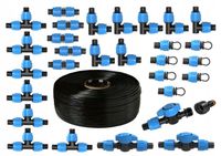 Taśma kroplująca wąż 100m + zestaw 30 akcesoriów