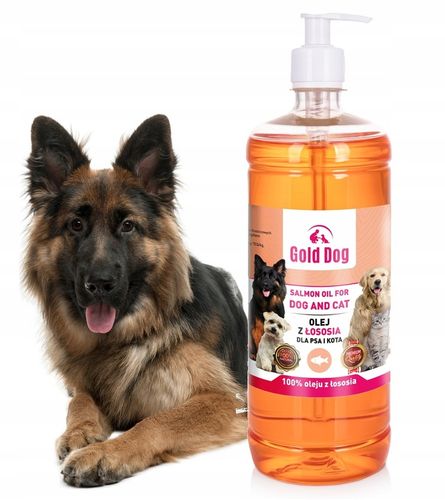 Olej z Łososia dla psa 1l Gold dog 100% łosoś na Arena.pl