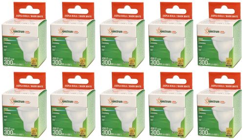 Żarówka LED GU10 4W=35W barwa ciepła WW WOJ+13259 10 SZTUK SPECTRUM LED na Arena.pl