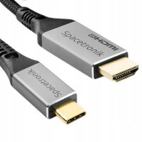 Kabel USB-C 3.1 na HDMI 4K UltraHD Spacetronik KCH-SPA050 5m Mocny Oplot