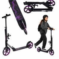 Hulajnoga Miejska Składana Duże Koła 200 mm Regulowana Kierownica 100 kg
