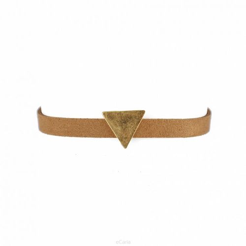 naszyjnik choker simple triangle - brązowy n487br na Arena.pl
