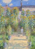 Plakat 13x18cm The Artist's Garden at Vétheuil, Monet Vintage