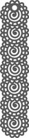 A7 Zawieszka dekor ozdoba ażurowa szara 18x90 cm