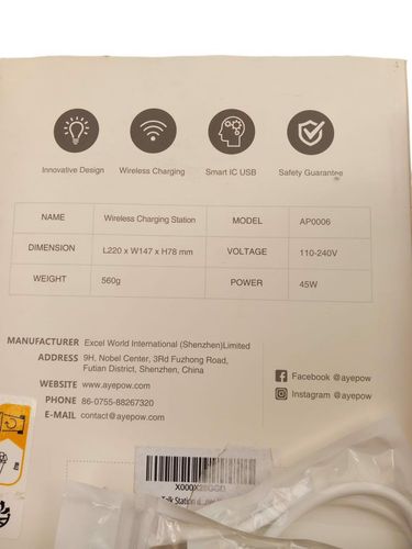 Ładowarka Stacja Ładująca 4 Porty Usb Szara Ayepow na Arena.pl