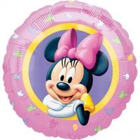 balon foliowy myszka minnie różowy okrągły party