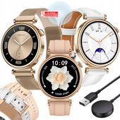 SMARTWATCH DAMSKI ZEGAREK ROZMOWY POWIADOMIENIA SPORT ZDROWIE POLSKIE