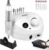 FREZARKA DO PAZNOKCI 65W MANICURE PEDICURE DO USUWANIA HYBRYD ŻELU + FREZY