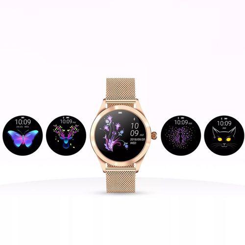 SMARTWATCH ZEGAREK DAMSKI DLA KOBIETY PULS SPORT POWIADOMIENIA MENU ZŁOTY na Arena.pl