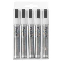 markery do tablicy końcówka 2-6mm białe zestaw 5szt. - hendi 664209