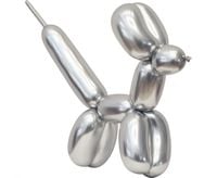 balony do modelowania beauty&charm, platynowe srebrne, 50 szt. kk cb-mlsr