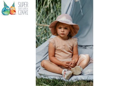 Jamiks Jade kapelusz na lato z dużym rondem len beżowy 46-48 na Arena.pl