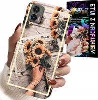ETUI DO MOTOROLA EDGE 30 NEO - KWIATISTY WZÓR SŁONECZNIK SŁONECZNIKI