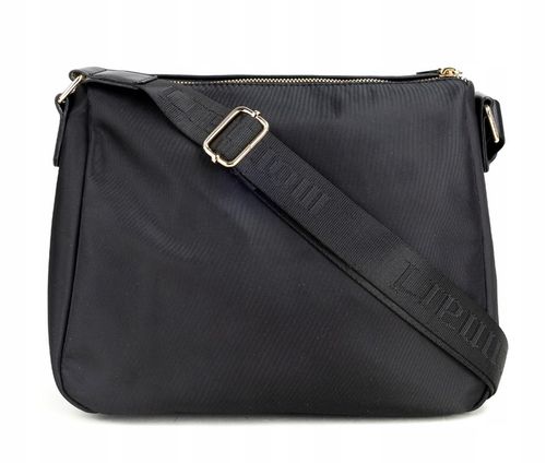 MONNARI Pojemna czarna torebka listonoszka Kieszonki Długi Pasek Kieszonki na Arena.pl