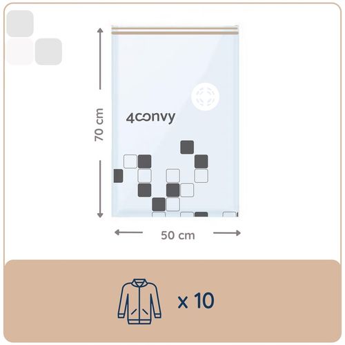 4CONVY 11 szt. GRUBY worek próżniowy 50x70 na ubrania swetry zestaw na Arena.pl