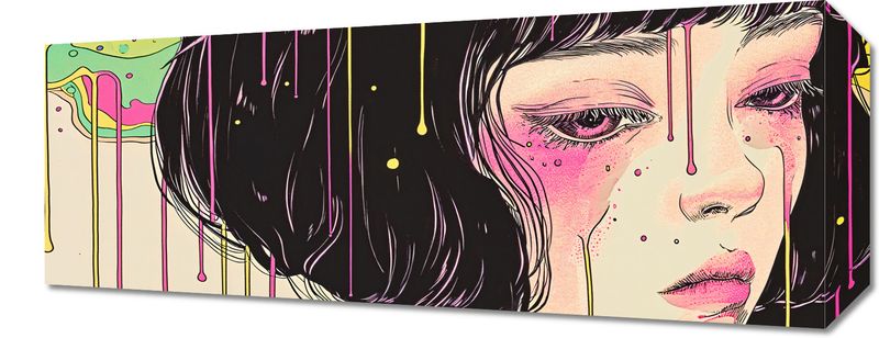 Obraz 50x20cm Strugi Kolorów zdjęcie 1