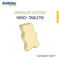 2x ACIDOLAC JUNIOR MISIO-TABLETKI (BIAŁA CZEKOLADA)
