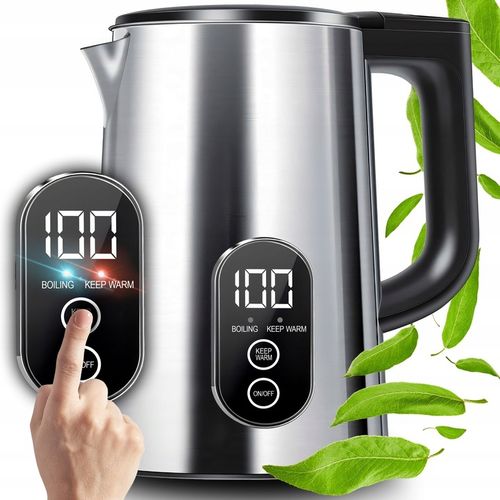 CZAJNIK ELEKTRYCZNY BEZPRZEWODOWY DOTYKOWY 1800W REGULACJA TEMPERATURY 1,8L na Arena.pl