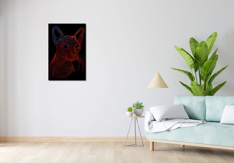 Plakat 53x81cm Cyfrowa Kocica zdjęcie 4