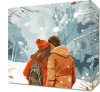 Obraz 30x30cm Razem w Śniegu