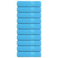 Ręczniki kąpielowe, 10 szt., turkusowe, 70x140 cm, bawełna 100%