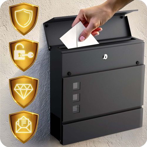 Skrzynka na listy 37x37x10,5 cm antracyt HM-863 na Arena.pl