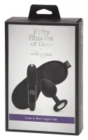 fifty shades of grey zestaw 3w1 mini wibrator, korek z kryształem, opaska