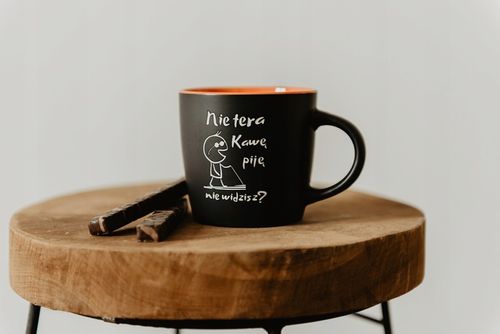 Duży kubek z własnym nadrukiem do kawy herbaty na prezent urodziny na Arena.pl