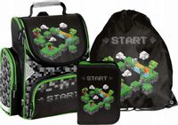 PLECAK szkolny PASO MINECRAFT START TORNISTER - klasa 1-3 -ZESTAW 3 el.