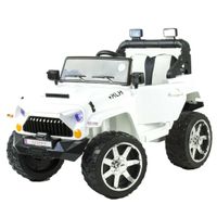 Emaga Auto na akumulator dla dzieci 4x4 skóra EVA pilot CAR-JM-17-BIAŁY