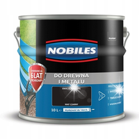 NOBILES FTALONAL FARBA OLEJNO FTALOWA DO DREWNA I METALU CZARNY MAT 10L