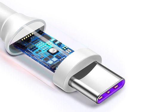 Kabel USB Baseus Double-ring 5A Type-c USB-C 2m white na Arena.pl