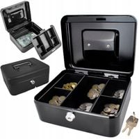 Metalowa Kasetka na Pieniądze Bilon Sejf + Klucze