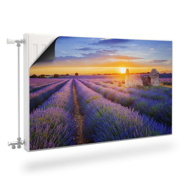 MATA Magnetyczna Na Kaloryfer Pole LAWENDY Zachód Słońca 90cm x 60cm zdjęcie 1