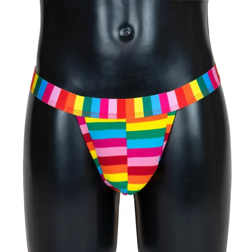 svenjoyment stringi męskie rainbow one size - elastyczny materiał na Arena.pl