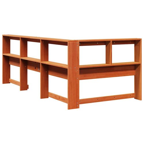 Regał na książki z zagłówkiem, woskowy brąz, 90 cm, sosnowe na Arena.pl