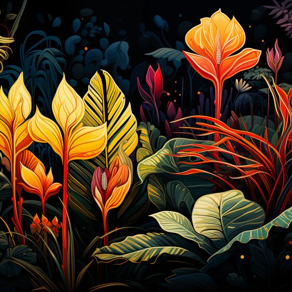 Plakat 100x100cm Tropikalna Symfonia zdjęcie 1