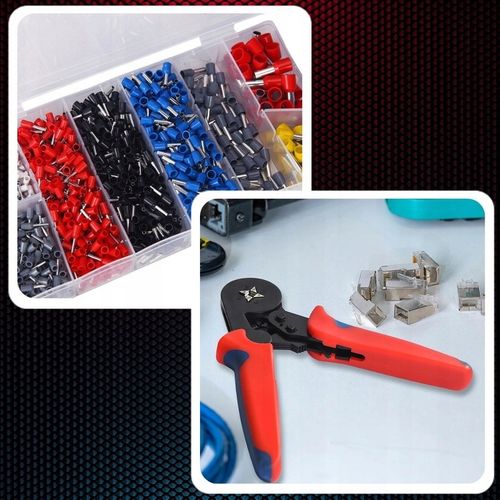 ZACISKARKA DO KONEKTORÓW DO TULEJEK PRASA PRASKA SZCZYPCE + 1200 TULEJEK na Arena.pl