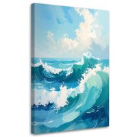 Obraz do salonu sypialni, Morze i Fale Nowoczesny Pastelowy