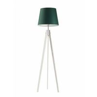 Oświetlenie podłogowe do sypialni ARUBA Zieleń butelkowa stelaż biały