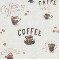 TAPETA KUCHNIA KAWA FILIŻANKI NAPISY COFFEE WINYLOWA NA FLIZELINIE