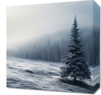 Obraz 40x40cm Samotna Choinka