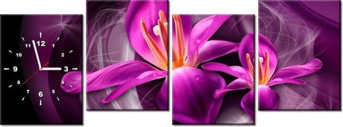 45CM 120CM ZEGAR 4 ELEM RÓŻOWE KOSMICZNE KWIATY JAKUB BANAŚ ŚCIENNY na Arena.pl