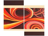 80X70CM POMARAŃCZOWY WIR DUO OBRAZ