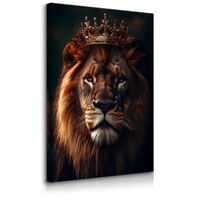 Obraz Do Salonu Abstrakcja Lew W Koronie Nowoczesny Styl 50cm x 70cm