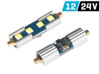 Żarówka VISION Festoon SV8.5 36mm 12/24V4x 3030 SMD LED, nonpolar