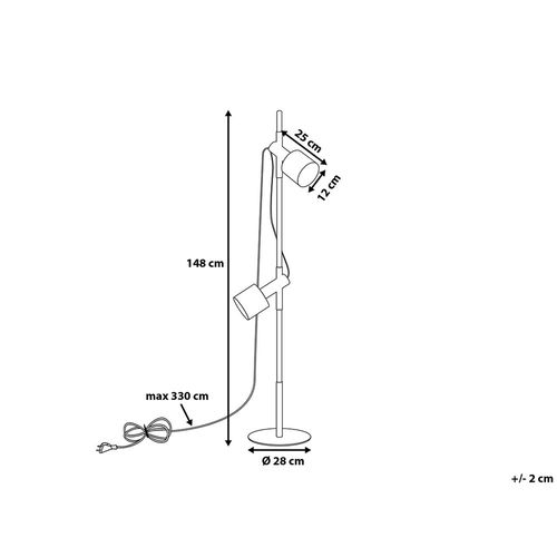 Lampa Stojąca Biała 148 Cm Owens na Arena.pl