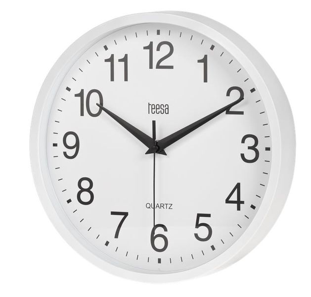 ZEGAR ŚCIENNY 25 CM BIAŁY TEESA TSA0037 BIAŁY zdjęcie 1