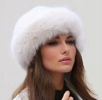 Czapka Damska Zimowa Ciepła Futrzana Futerkowa Jasny Beż Wyjątkowa